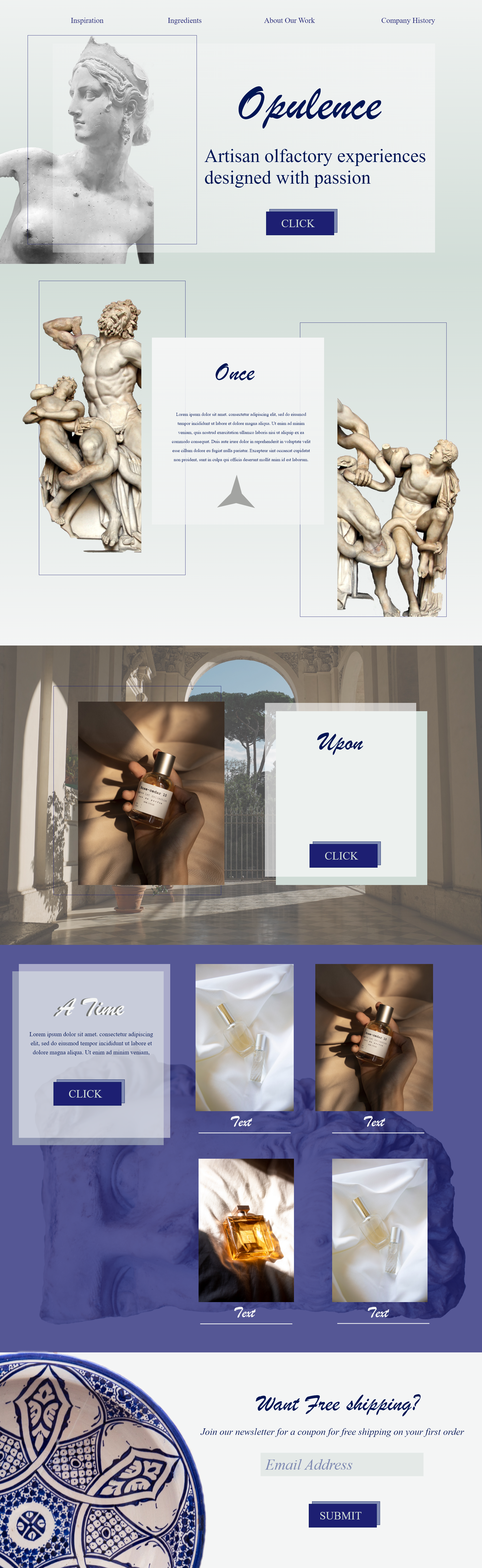 Opulence Website Design for high end perfumes